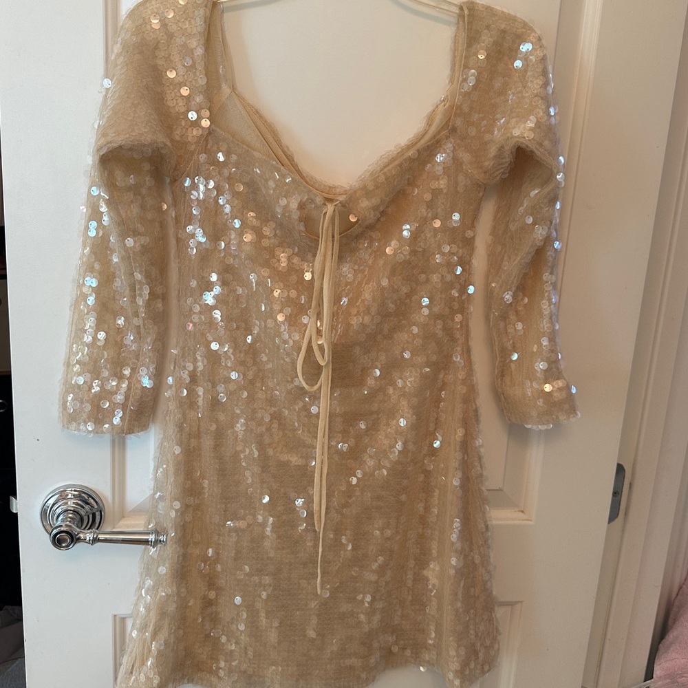 Sequin rose dress